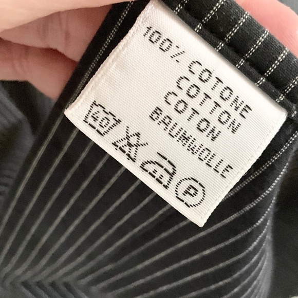 Balenciaga Men’s Button down shirt Pinstripe Black White 100% cotton FLAW XL - Picture 6 of 14